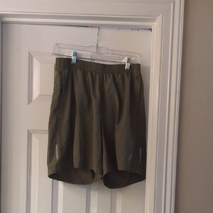 adidas Men's Olive Athletic Running Shorts